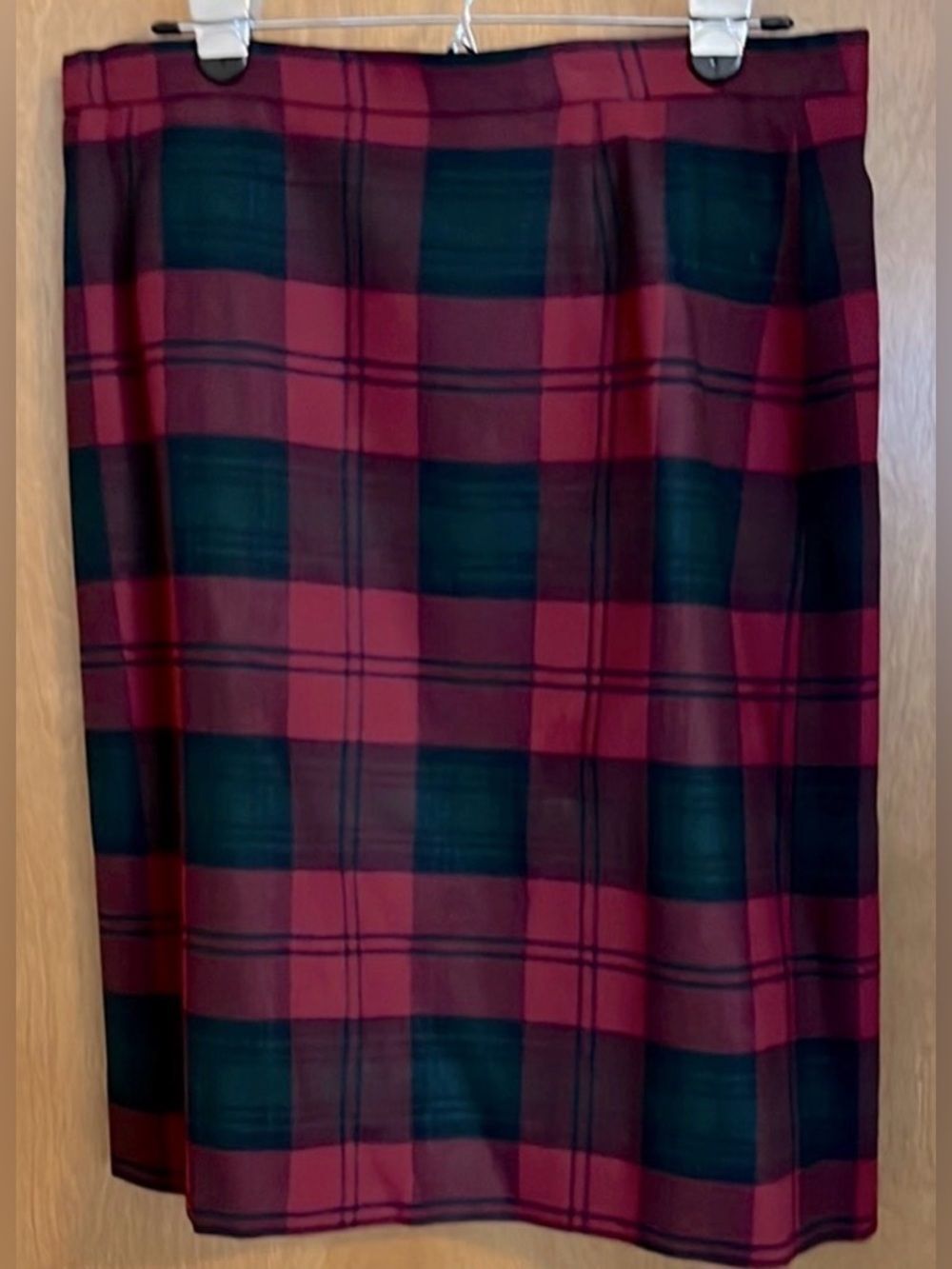 Vintage The Scotch House Tartan Plaid Wool Straight Skirt 16